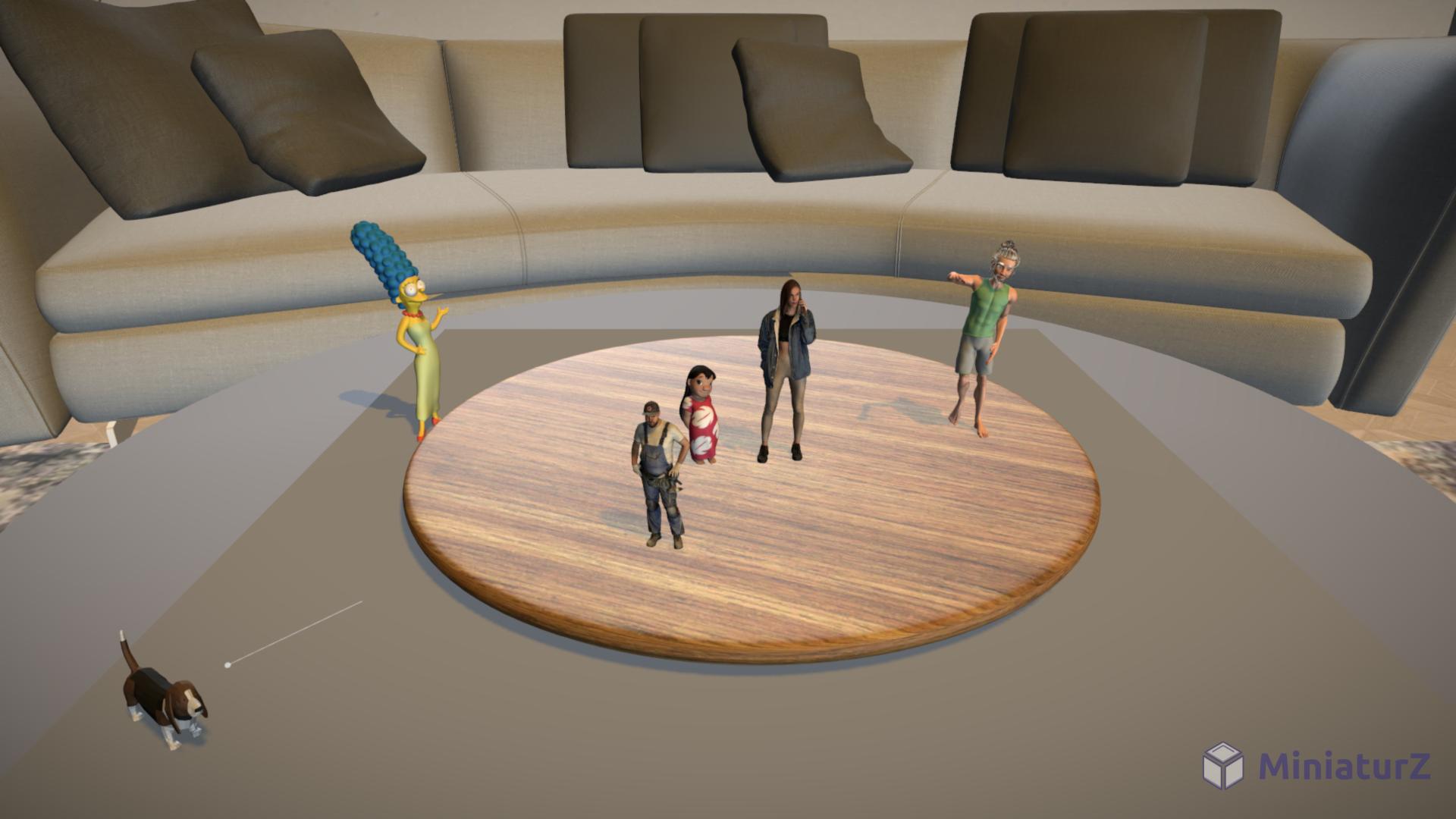 Play Therapy session with figures placed on the board